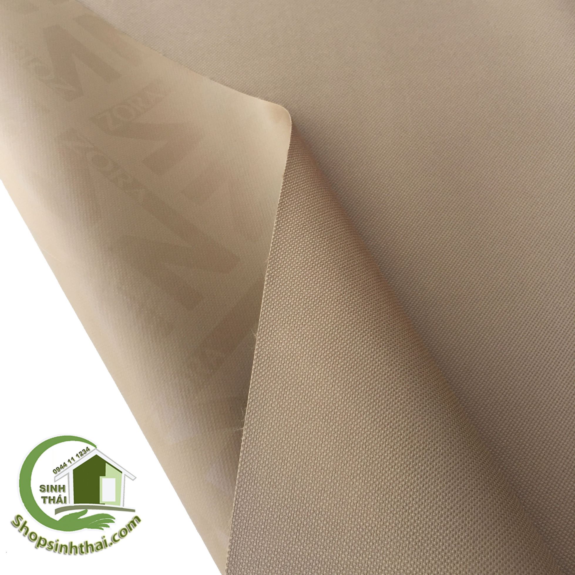 Vải bố PVC màu nâu - vải may balo túi xách