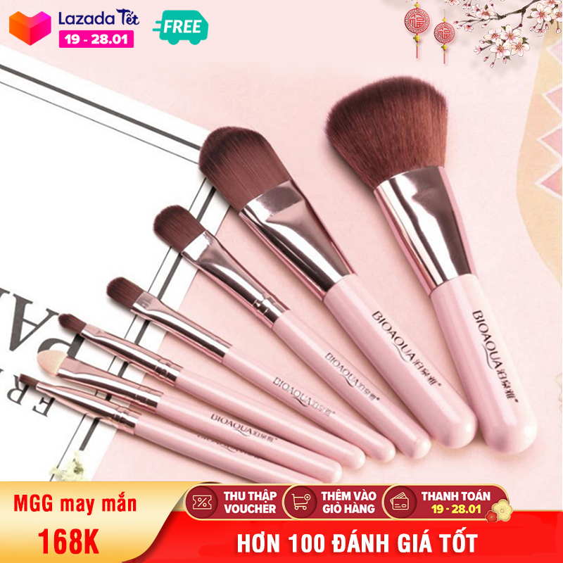 Bộ cọ trang điểm 7 cây biến hóa siêu xinh BIOAQUA cọ trang điểm cơ bản bộ cọ trang điểm cá nhân IW-BC07