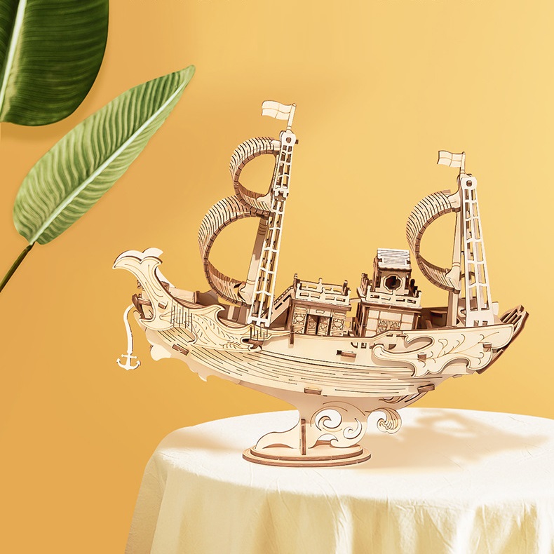 Đồ chơi lắp ráp gỗ 3D Mô hình Tàu Biển Sailing Boat