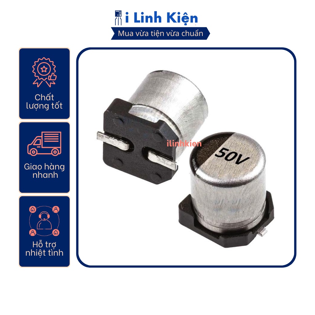 Tụ nhôm 50V 0.1uF-470uF