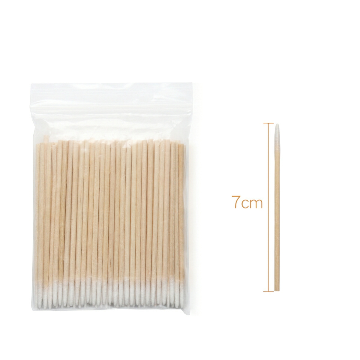 Cotton swabs for tattooing and eyelash extensions, pack of 100 pieces