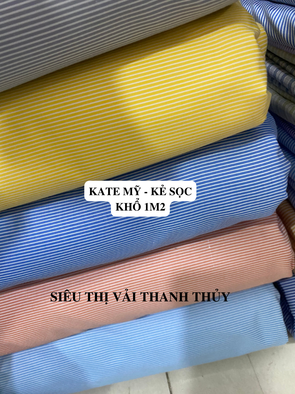 VẢI KATE SỌC (KHỔ 1M2) -DÒNG VẢI CÔNG SỞ
