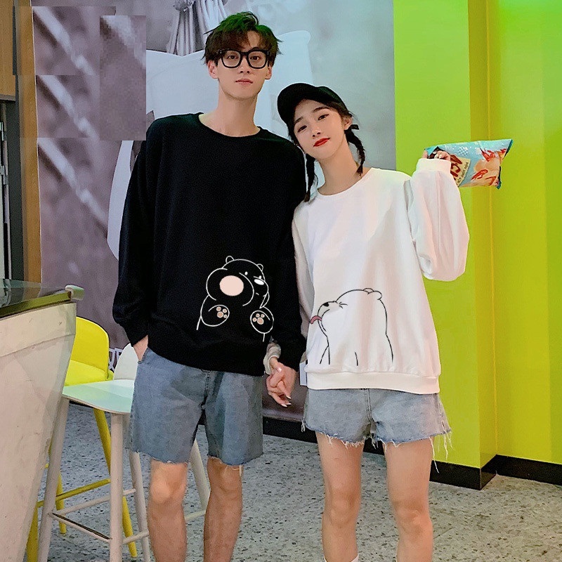 Áo đôi sweater nam nữ in gấu siêu đẹp