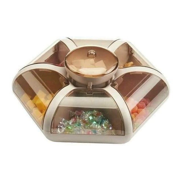 Khay mứt đựng bánh kẹo Tết 6 cánh