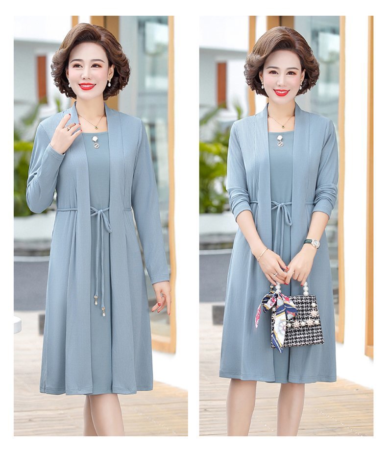 Đầm trung niên mùa thu cho mẹ Q02