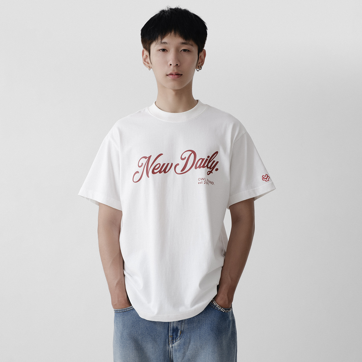 Áo thun Owlbrand Newdaily/ Trắng