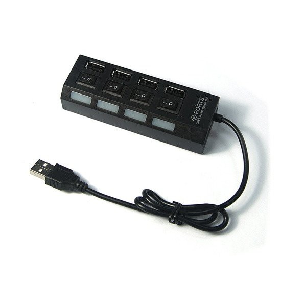 Hub chia cổng USB thành 4 cổng (Đen)