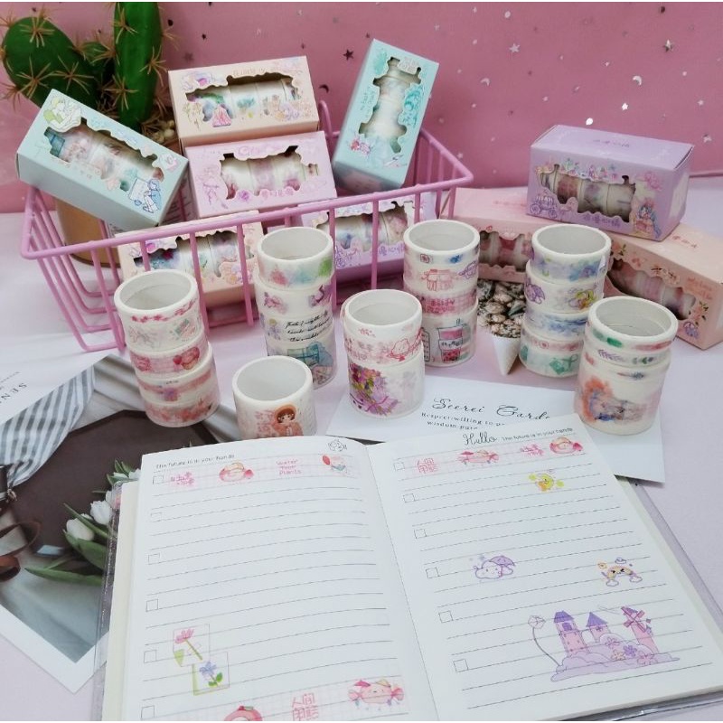Hộp washitape 6 cuộn mã qsi-02