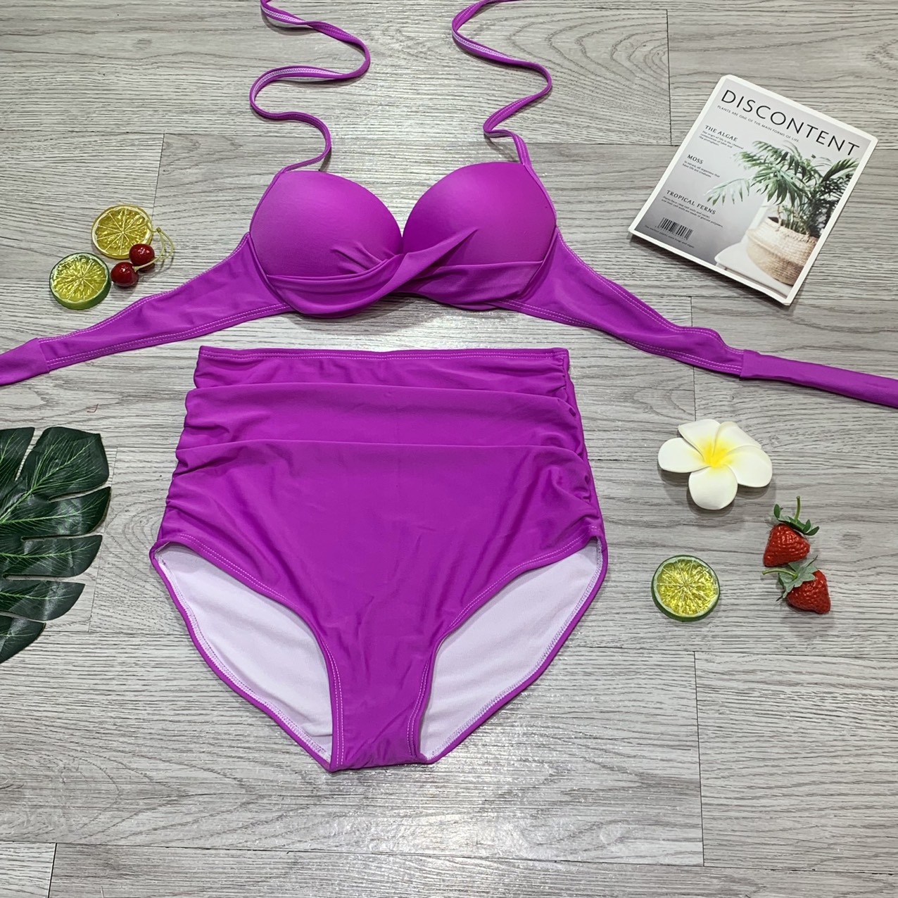 Bikini Nữ Đồ Bơi Hai Mảnh Cạp Cao Nhiều Màu Freesize Bin Sports BHV018