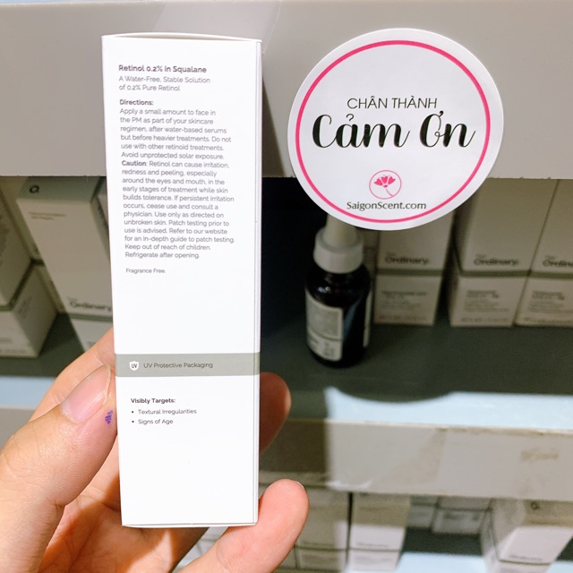 [HCM]Tinh Chất The Ordinary Retinol 0.2% In Squalane ( 30mL )