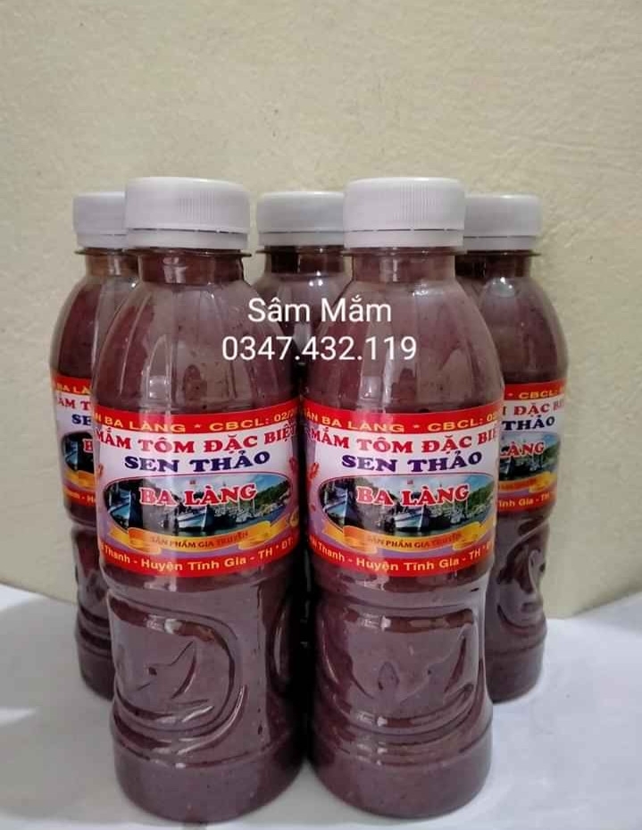 Combo 5 chai Mắm tôm đặc sản Ba Làng - Thanh Hoá (400gr)
