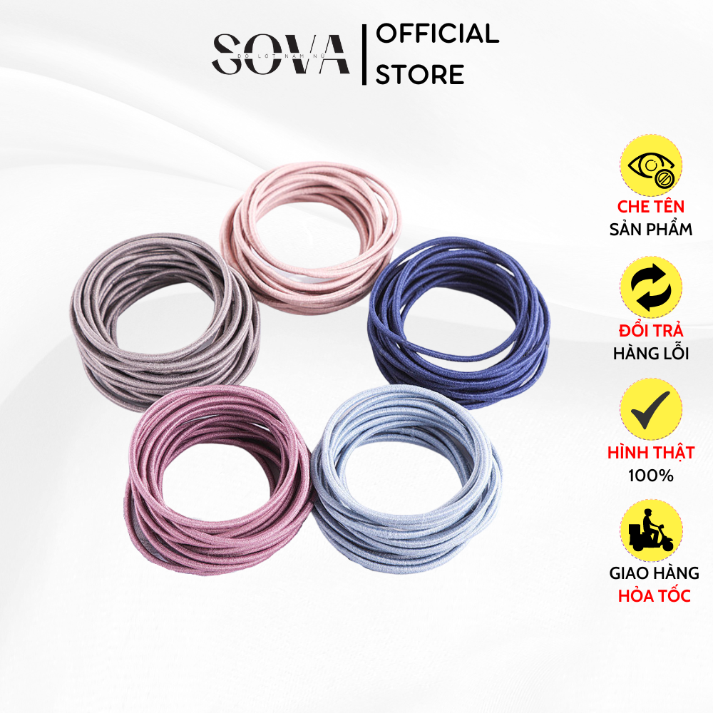 Dây cột tóc trơn, thun buộc tóc nhiều màu sắc SOVA014