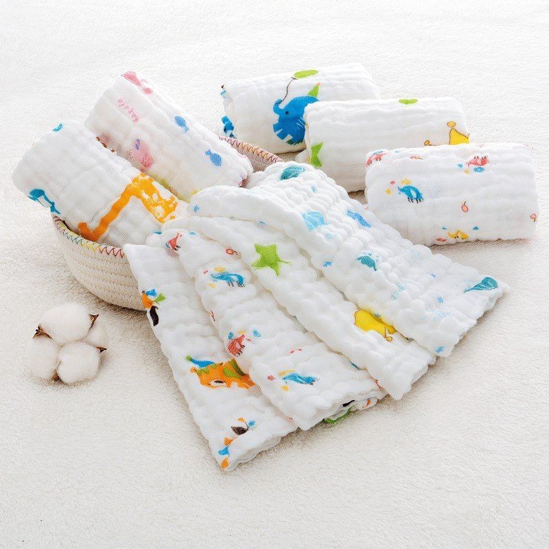 Set 5 Khăn Mặt Xô 6 Lớp Cho Bé