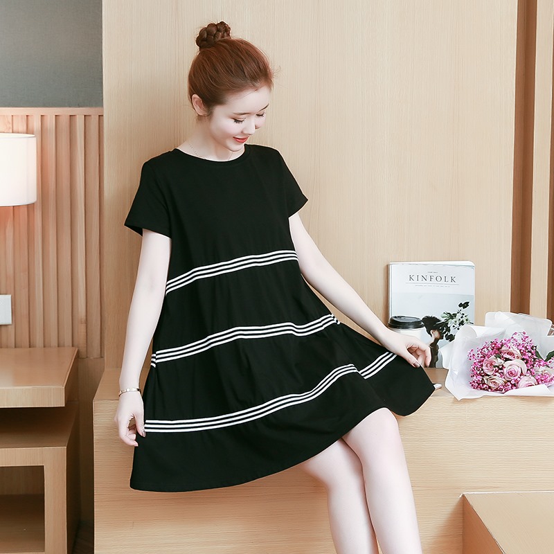 Váy bầu thiết kế chất cotton mềm mát V144