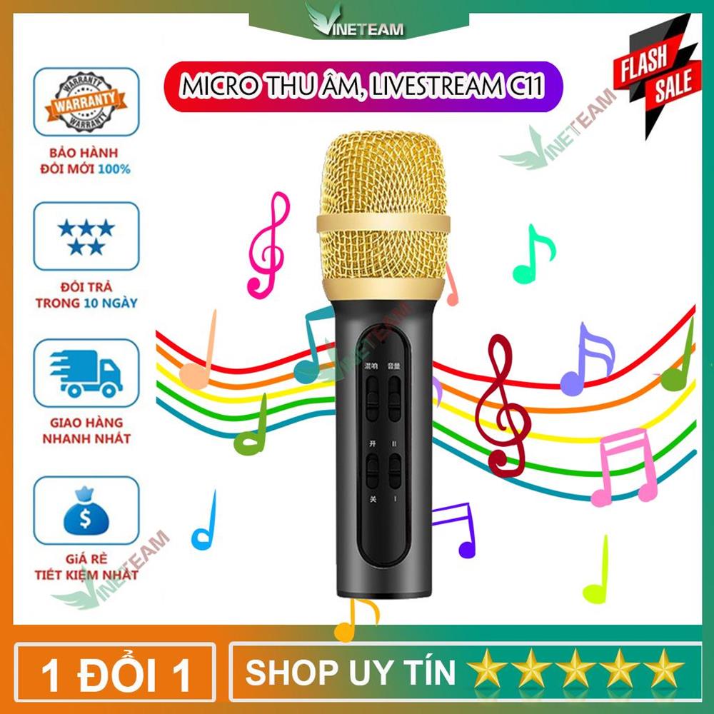 [FREESHIP MAX + MÃ GIẢM GIÁ] - Mích thu âm và livetream c11 bắt xa 2m hát song ca