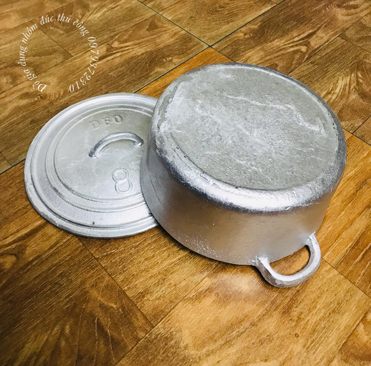 NỒI GANG NẤU CƠM CHÁY ĐÚC THỦ CÔNG LÀNG NGHỀ SỐ 8 ( ĐK 21CM )