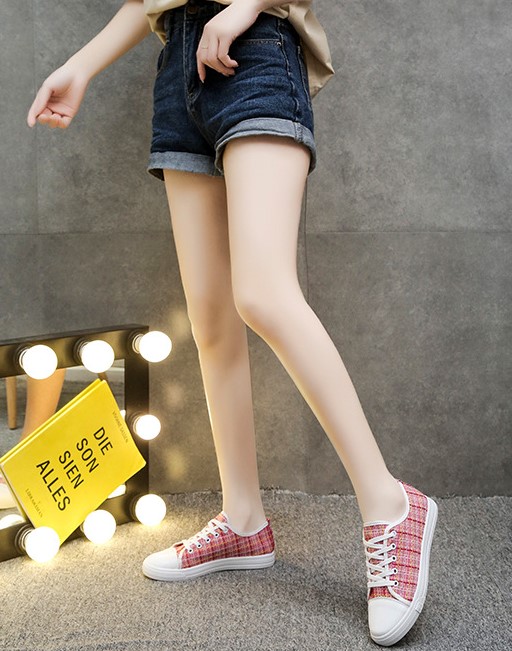 Giày lười vải nữ đế cao su mềm êm chân cao 2cm
