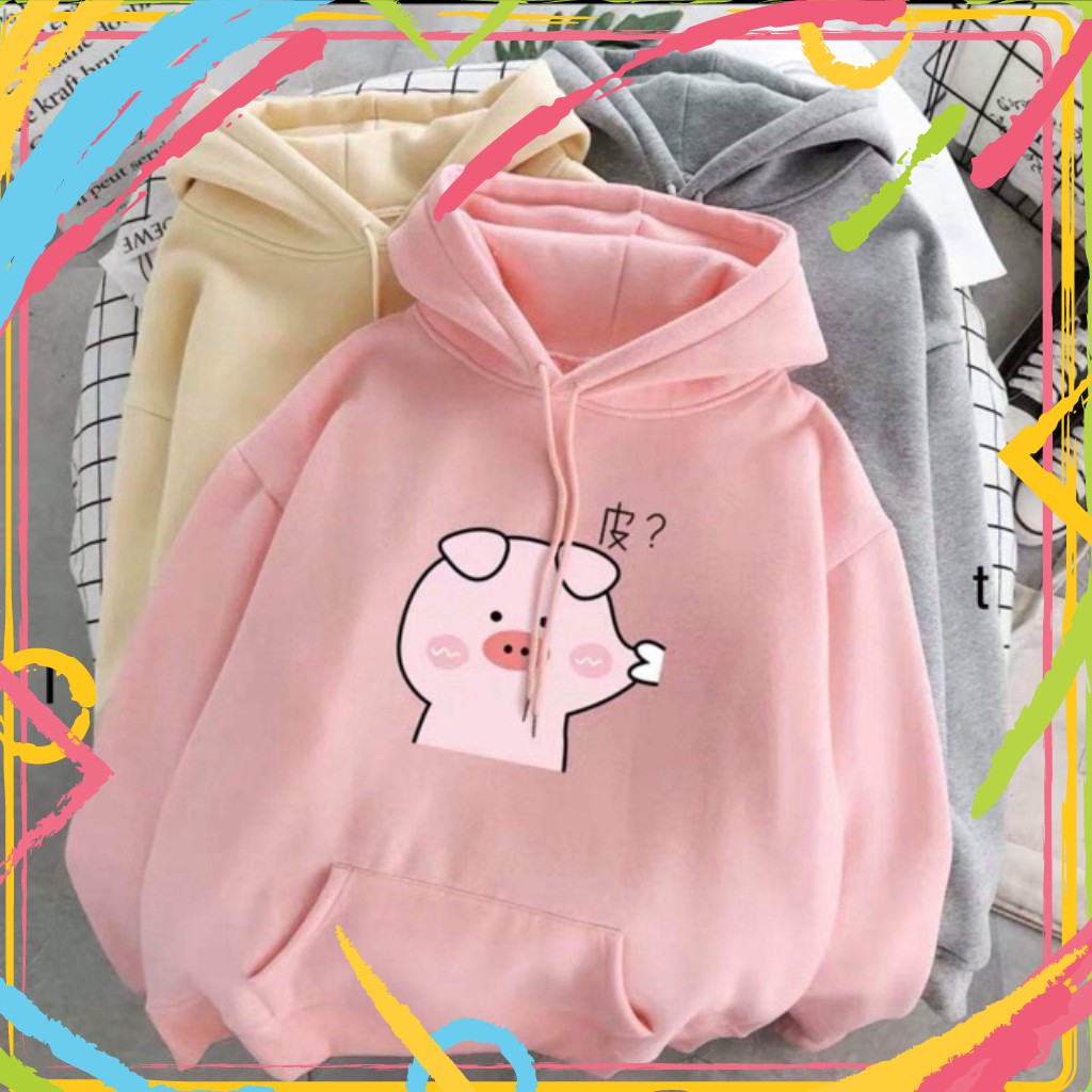 Áo hodie lợn bẹo má Tr&Đ