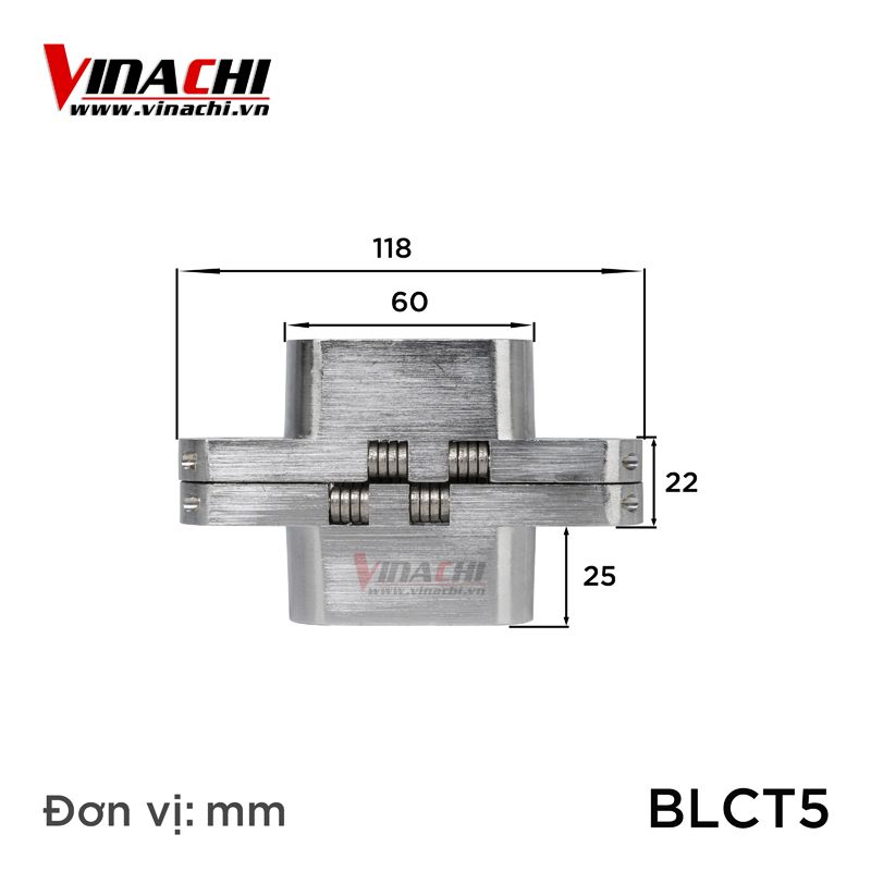 Bản lề chữ thập bạc không gỉ