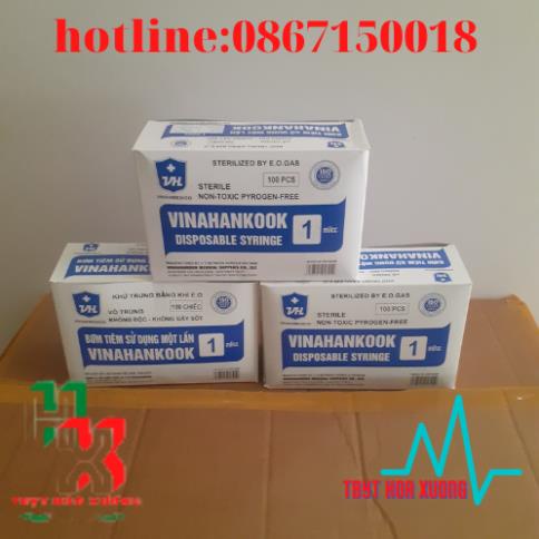 Ống tiêm 1cc - bơm kim tiêm 1ml sử dụng 1 lần vinahankook