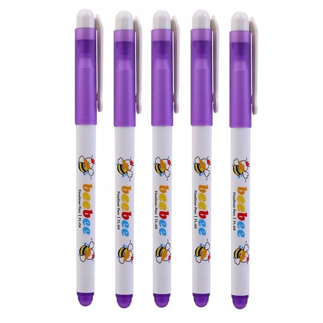 Bút gel Beebee ngòi 0,3mm - Mực tím (1 cái)