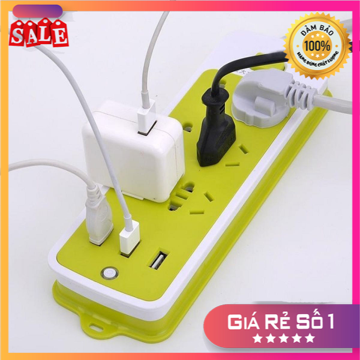 Ổ điện đa năng 3 cổng sạc usb 6 ổ cắm điện - ổ điện 6 lỗ - ổ cắm điện nhựa pvc
