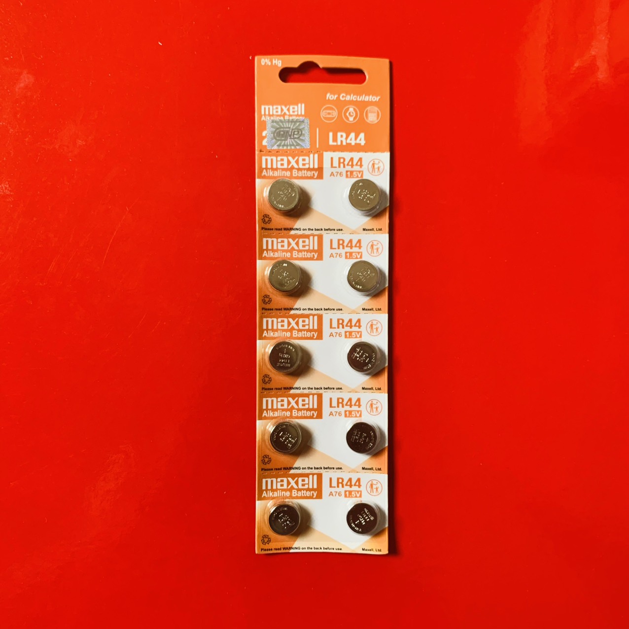 Vỉ 10 viên pin LR44 AG13 Maxell thay máy tính casio