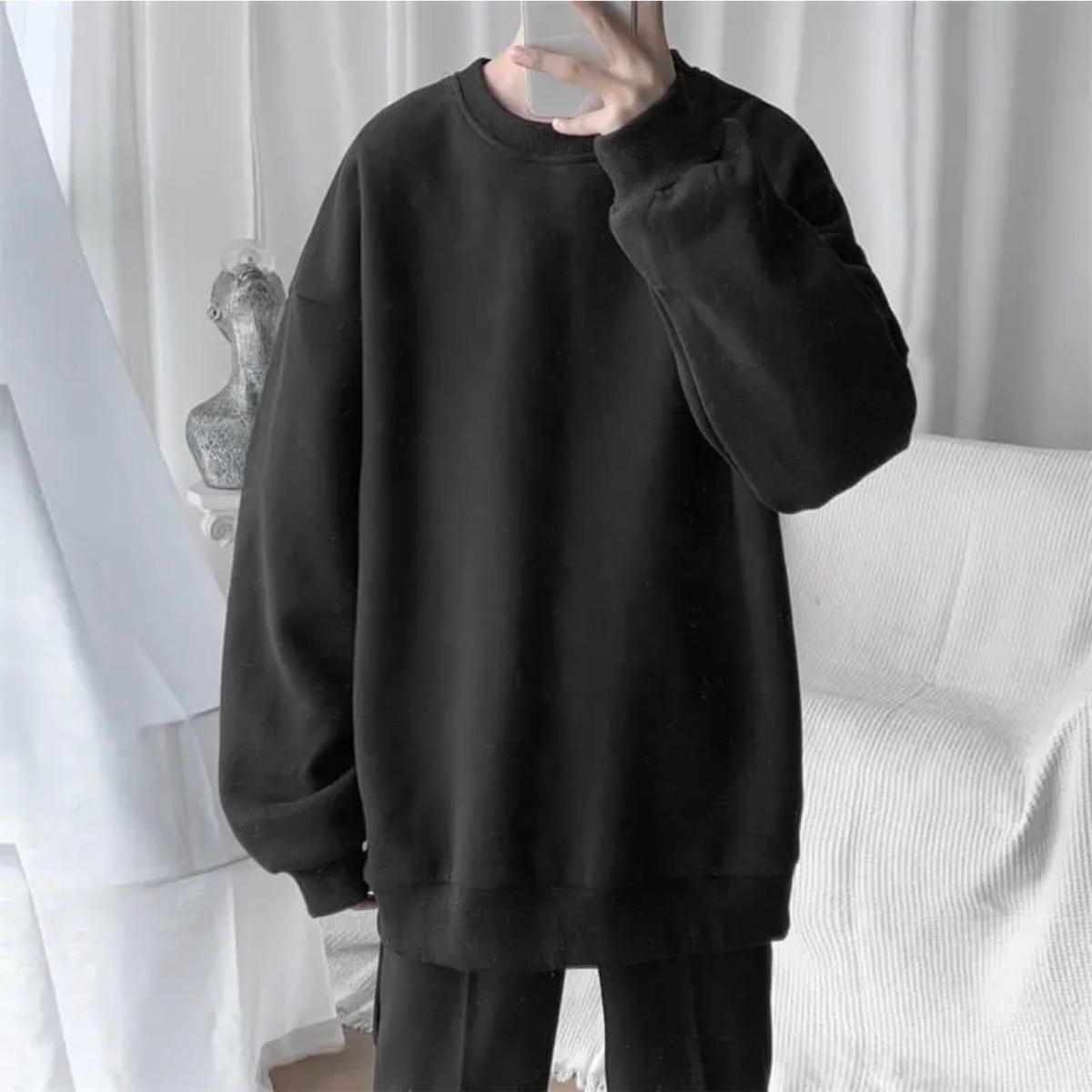 Áo Sweater Trơn Không Cổ Các Màu