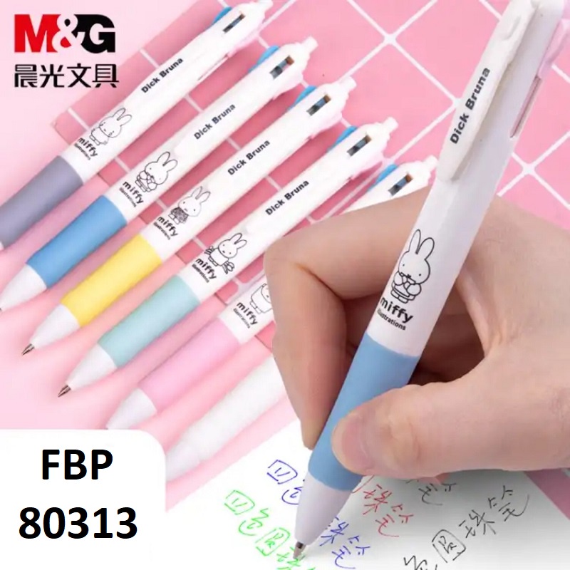 Bút bi 4 màu thỏ miffi m&g - fbp80313 ngòi 0.5mm - 1 cây