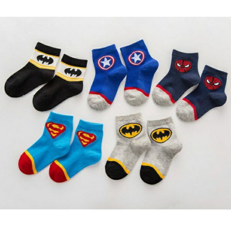 Combo 5 đôi tất Siêu Nhân cho bé yêu