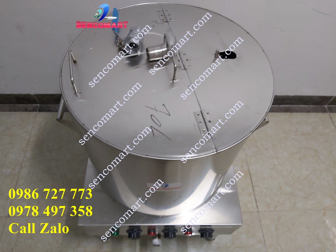 Xả lỗ nồi nấu phở kết hợp ninh xương 70 lít tiết kiệm điện