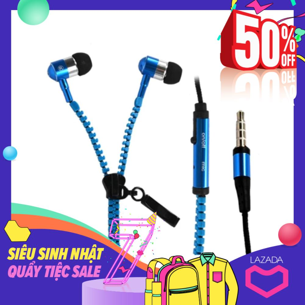 Tai nghe nhét tai có khóa kéo chống rối Zipper