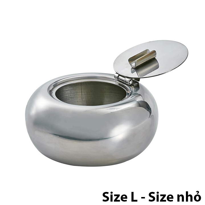 Gạt Tàn Thuốc Bằng Thép Không Gỉ (Có 2 Size, Cao Cấp)