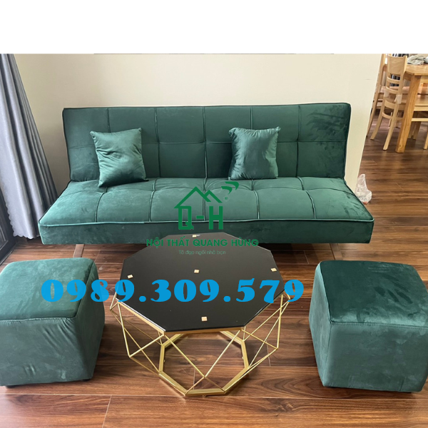 Bộ bàn ghế sofa phòng khách cao cấp - sofa bed dài 1m7