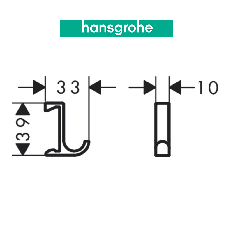 Móc treo khăn đôi HANSGROHE WallStoris 27929