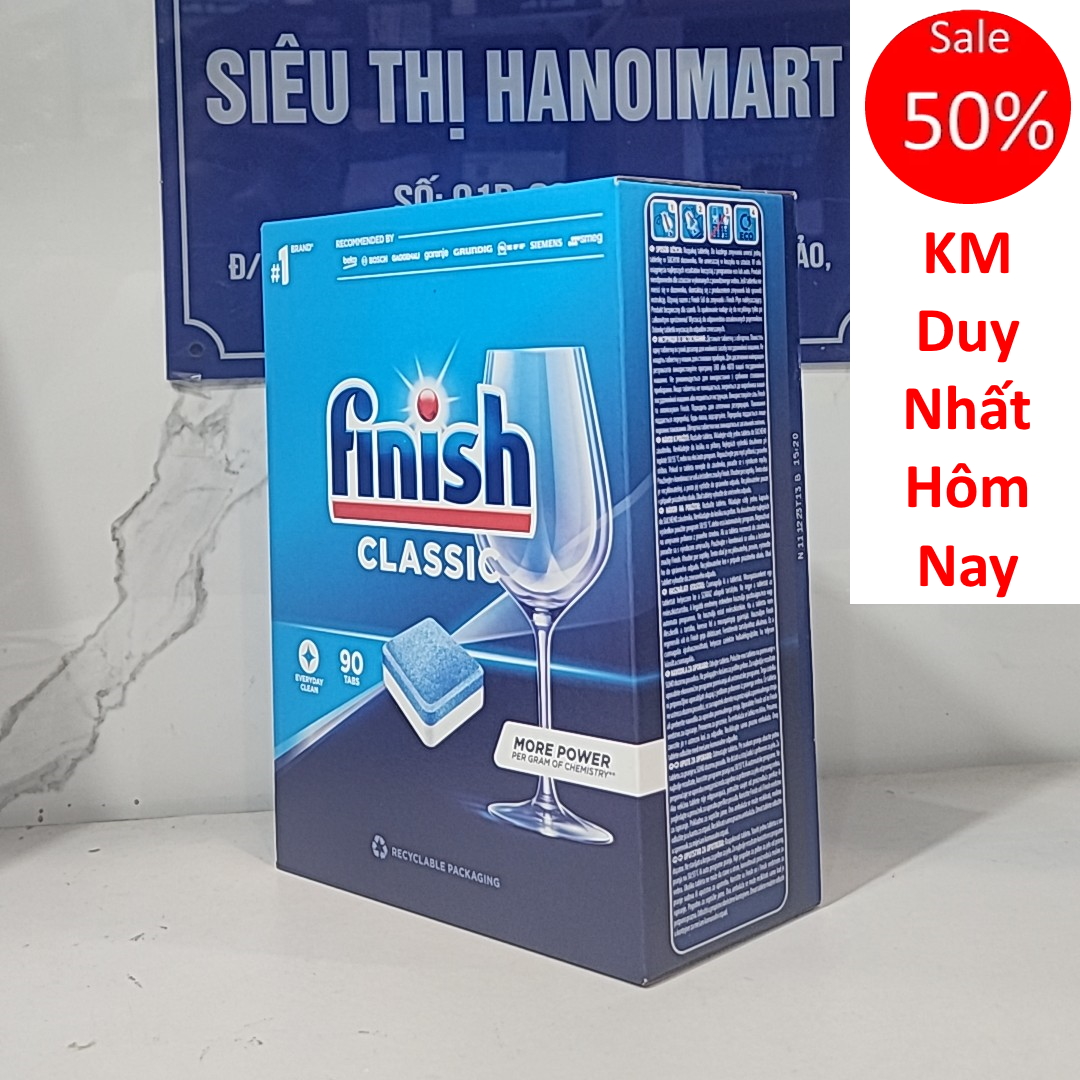 Viên Rửa Bát Finish Quantum 60 Viên Finish Chính Hãng, 70 Viên Rửa Chén Finish Quantum Ultimate, 100 Vien Rua Bat Quatum Max hoặc muối finish 1.5kg