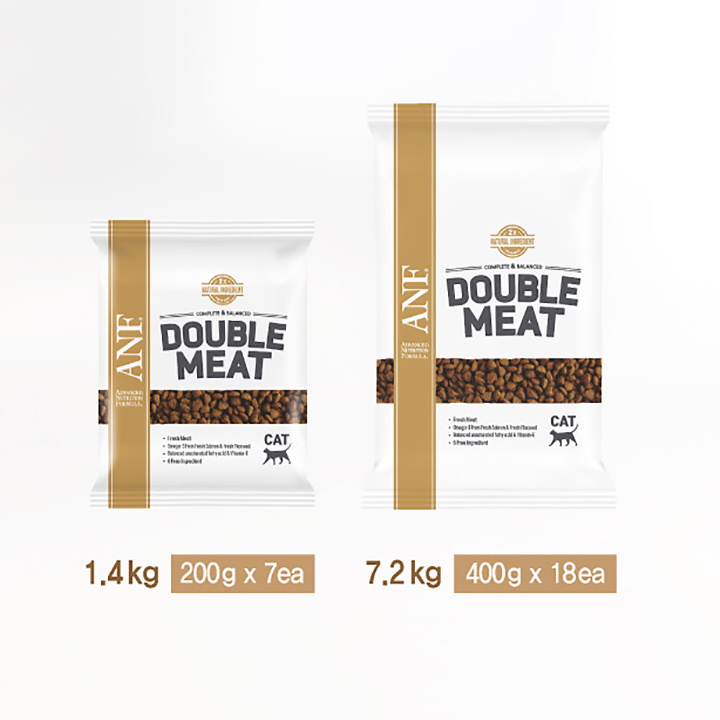 [HOÀN TIỀN 10%]Thức ăn mèo ANF Double Meat Gấp đôi thịt tươi hạt Hàn Quốc - CutePets