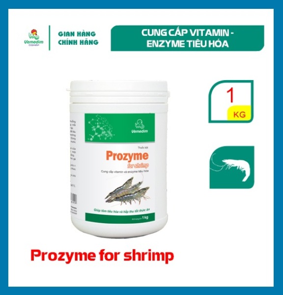 Vemedim Prozyme for shrimp, cung cấp vitamin cho tôm, giúp tôm tiêu hóa và hấp thu tốt thức ăn, hộp 1kg