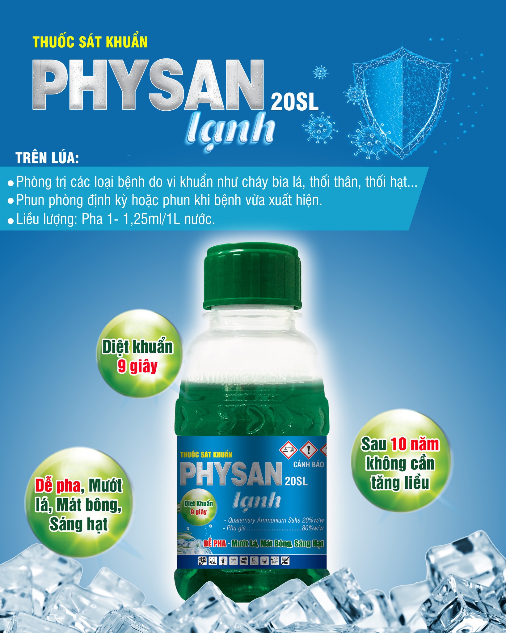 Sát khuẩn Physan 20SL lạnh 480ml