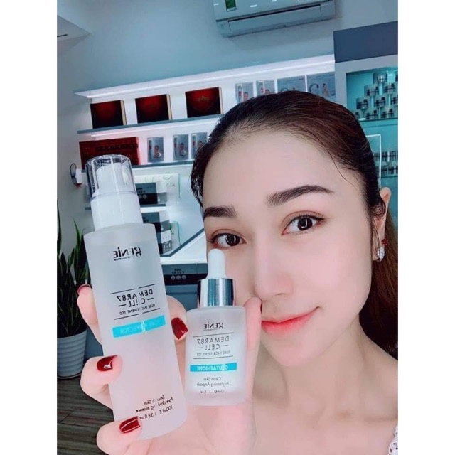 Combo Chăm Sóc Da Căng Bóng Chuẩn Hàn : Nước Thần Genie + Ampoule Glutathione