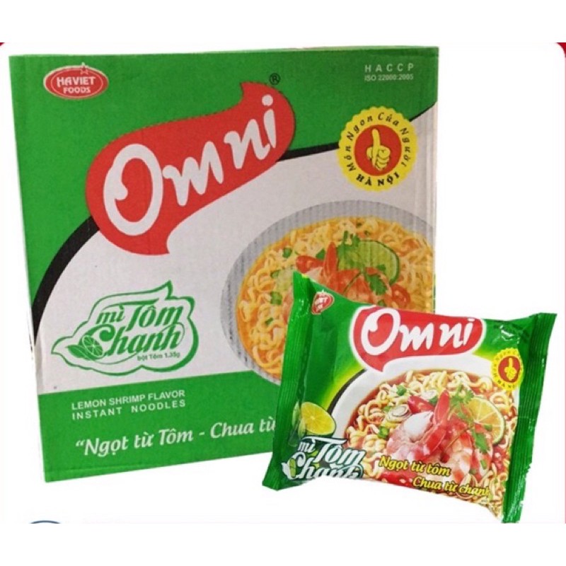 Mì tôm chanh Omni 75g - Thùng 30 gói