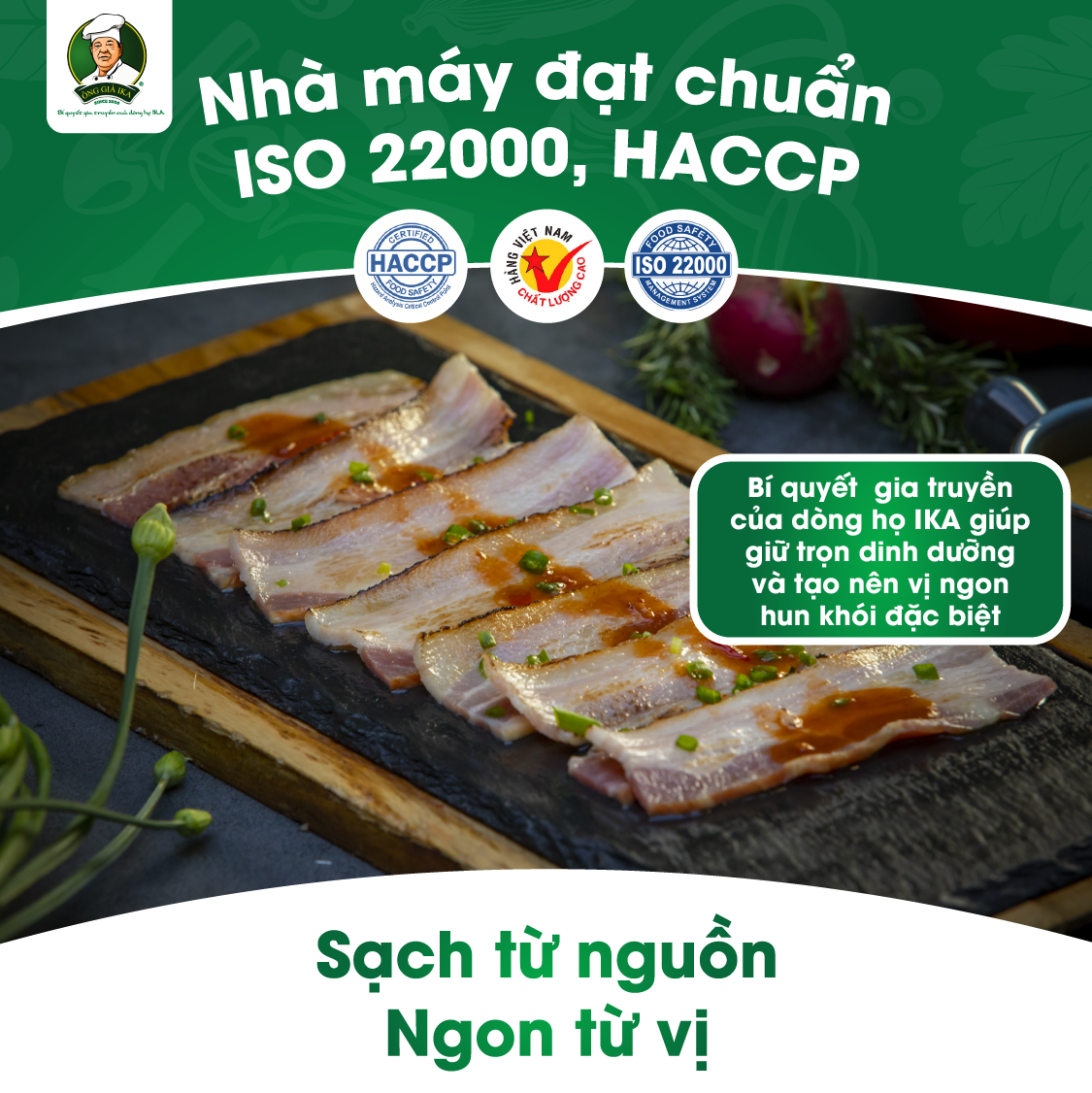 [ Chỉ giao HCM & Hà Nội] Ba chỉ hun khói 300g Ông già Ika