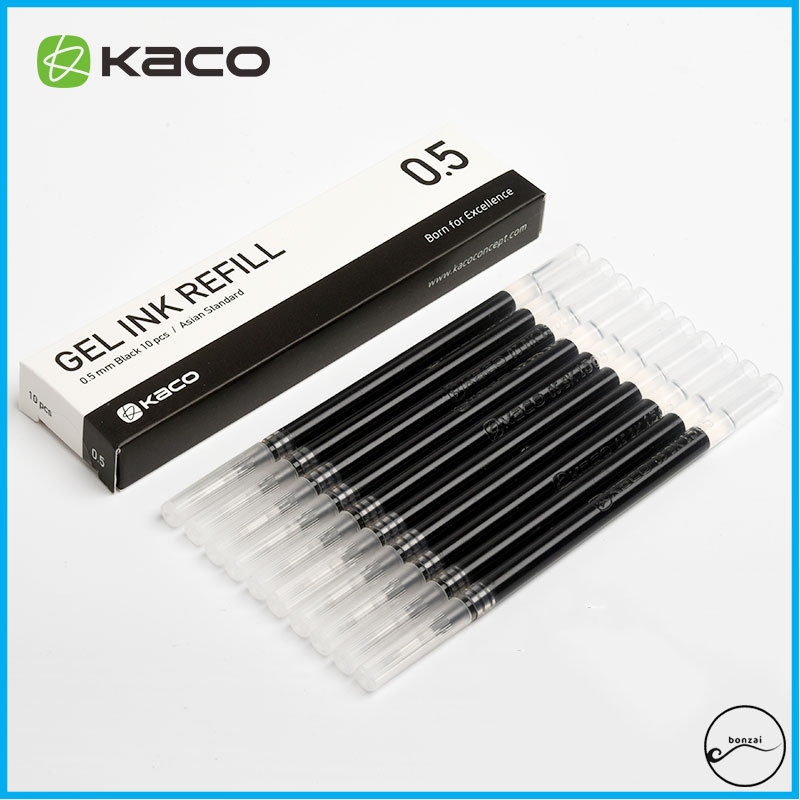 Ruột bút KACO PURE màu đen (bộ 10 ngòi)