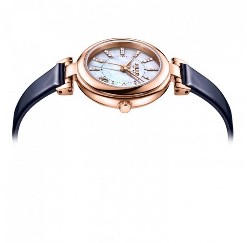 Đồng Hồ Nữ JS-016C Julius Star Hàn Quốc dây da (Xanh kèm dây Đồng)