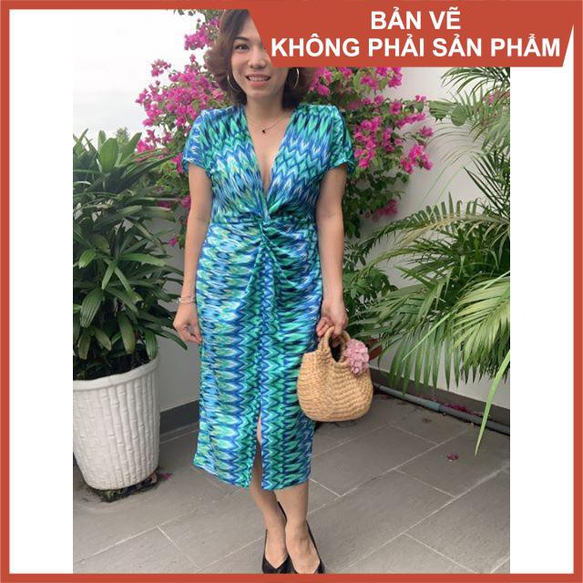 Rập giấy đầm xoắn eo mã 752 (BẢN VẼ)