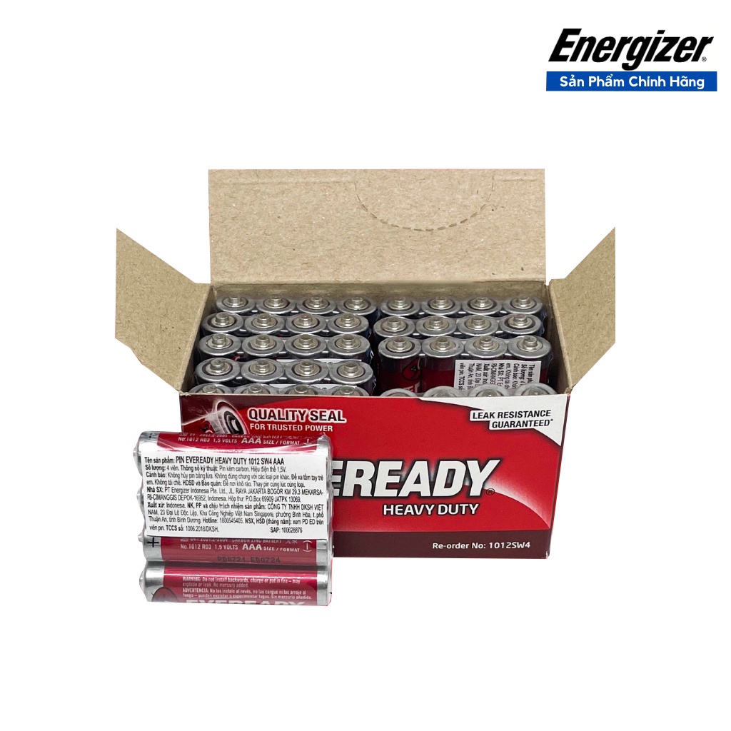 [NHẬP KHẨU CHÍNH HÃNG] Hộp Pin AAA 1,5V EVEREADY 3A Siêu Bền dùng cho remote