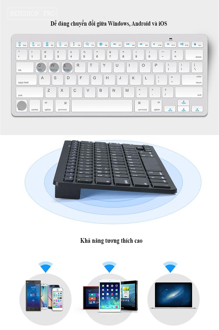 (xã kho 3 ngày ) bàn phím Bluetooth dành cho điện thoại hệ điều hành IOS - Iphonee BK001
