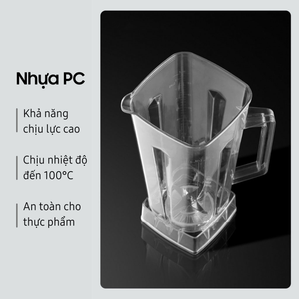 Máy Xay Sinh Tố Công Nghiệp Silver Crest Dung Tích 2L Công Suất Lớn 4500W - Máy Xay Sinh Tố Đa Chức Năng Dễ Dàng Làm Rau, Trái Cây, Sinh Tố Và Sữa