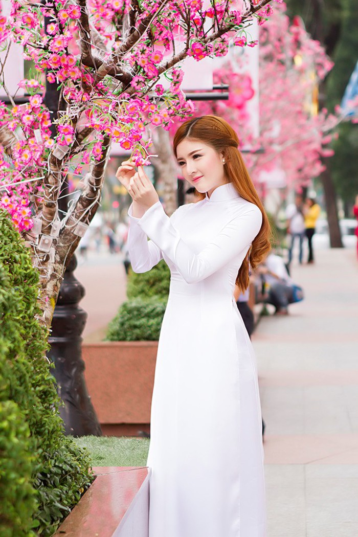 Áo dài học sinh lụa Thái Tuấn - Áo dài Ý Như