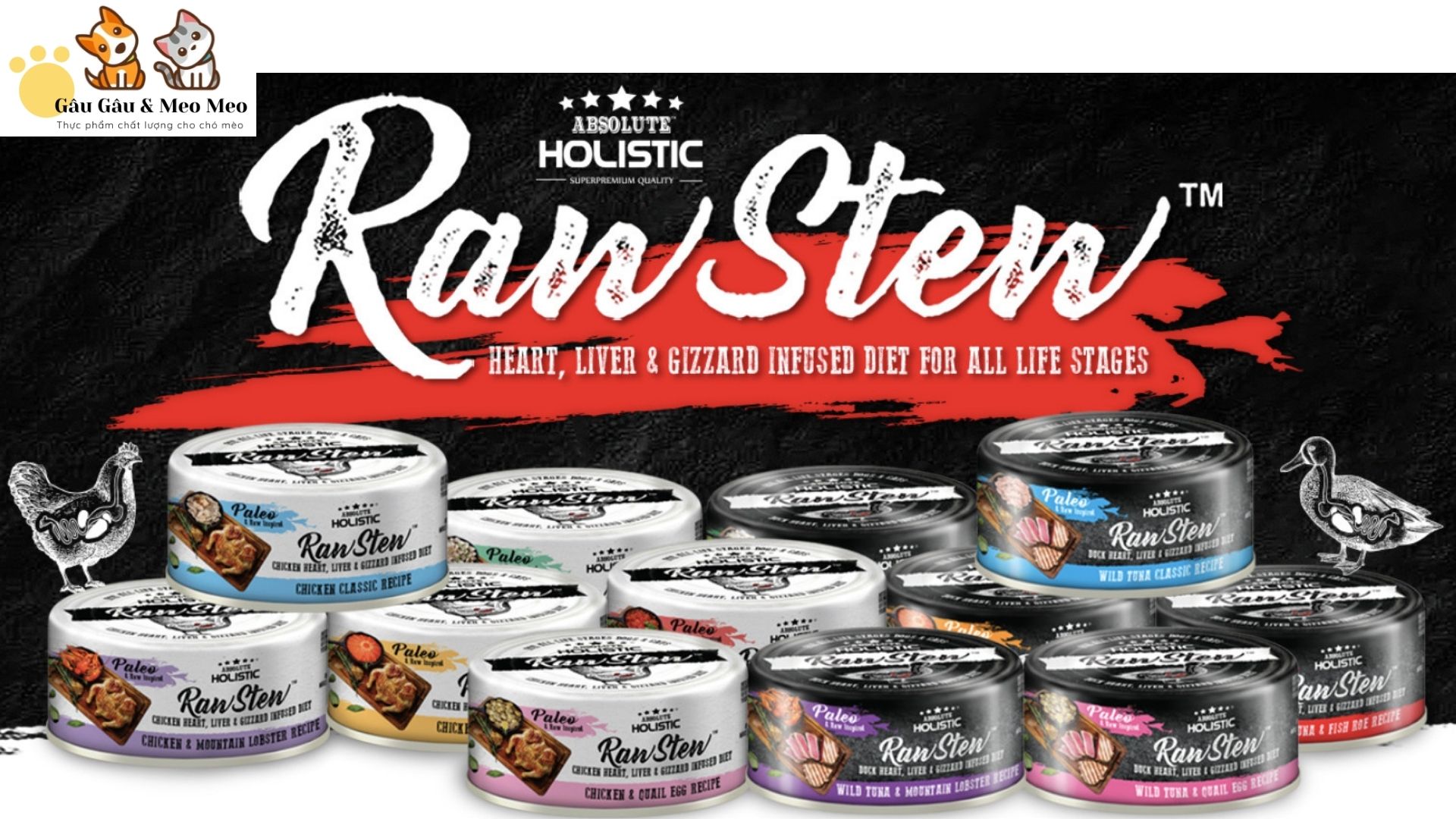 ABSOLUTE HOLISTIC - PATE CAO CẤP CHO THÚ CƯNG